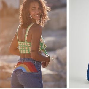 Rainbow flare free people jeans